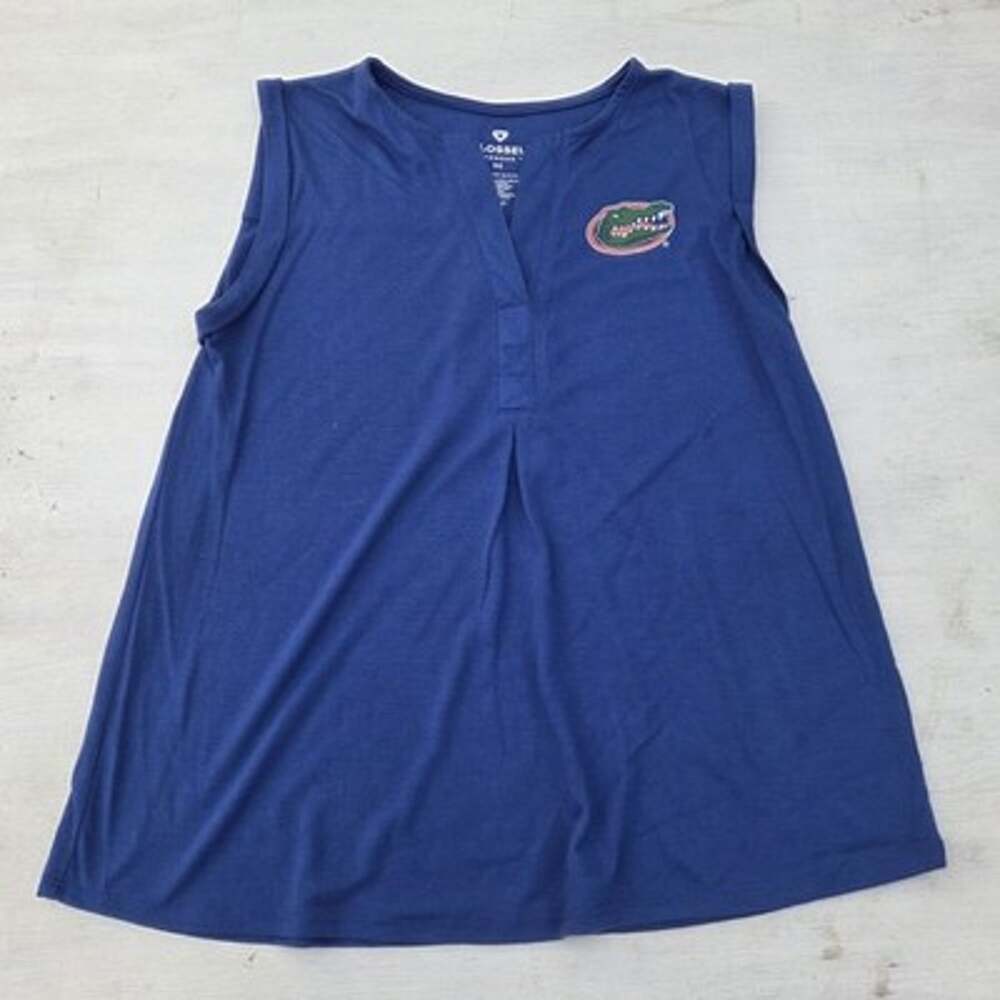 Colosseum Florida Gators Blue Tank Top Womens Size Medium V Neck NCAA